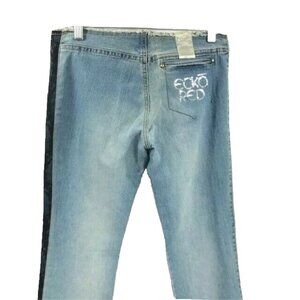 EckoRed Junior's Jeans Sequins Back Pocket Frayed Waistband Vintage NWT Size 7